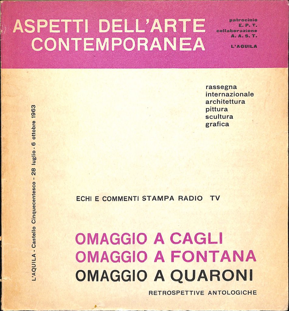 Aspetti dell'Arte Contemporanea, Echi e commenti (1963)